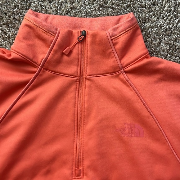 North face 2 tone orange women’s quarter zip top size extra large - Picture 10 of 12